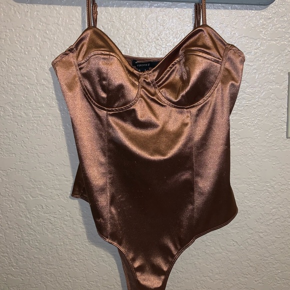Silky bustier top bodysuit - Picture 2 of 4